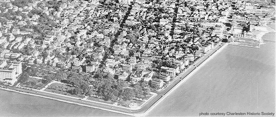 Greyscale 4-Bit GIF shot of Battery Park in Charleston SC