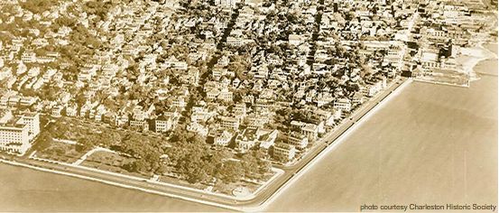Original Old photo of Charleston SC Battery Park
