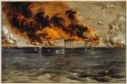 Fort Sumter in Charleston South Carolina harbor in April 1861