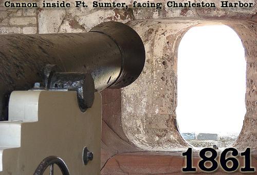 Photo: Cannon inside of Fort Sumter in Charleston SC harbor