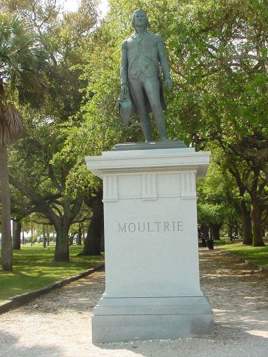 Statue of General William Moultrie from Charleston Battery Charleston SC