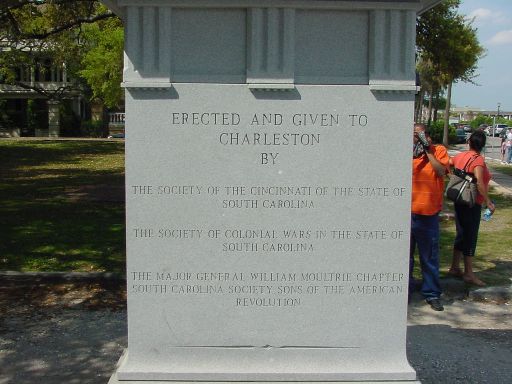 Statue of General William Moultrie from Charleston Battery Charleston SC